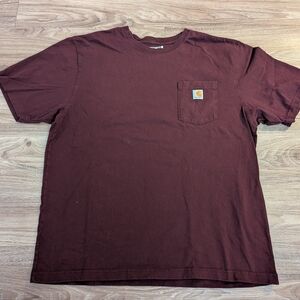Carhartt Men's Burgundy Short Sleeve Tee